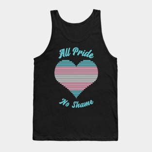 All Pride No Shame - Transgender Flag Tank Top